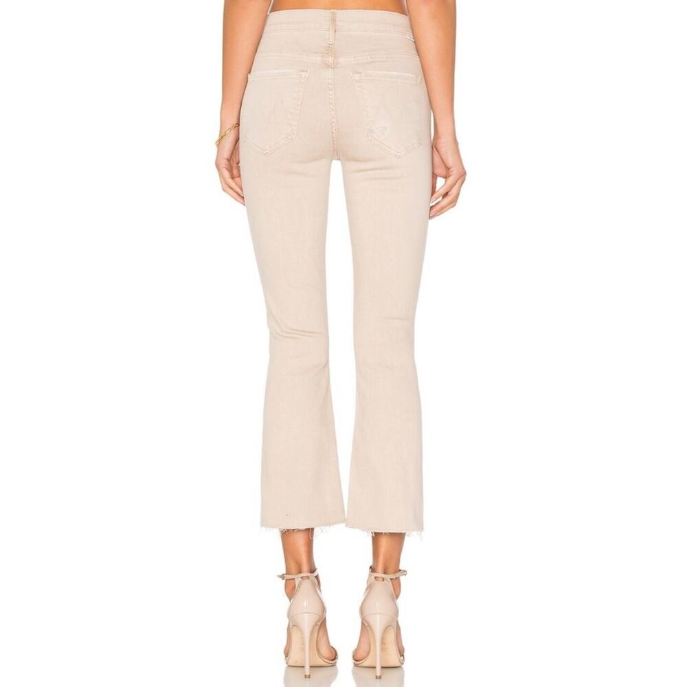 Mother The Insider Crop Fray Blow by Blow Khaki Size 28 Distressed - Picture 2 of 12